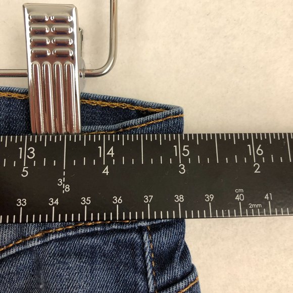 Hudson Women's Size 29 Colette Mid Rise Skinny Crue Blue Distressed Denim Jeans - Picture 5 of 13